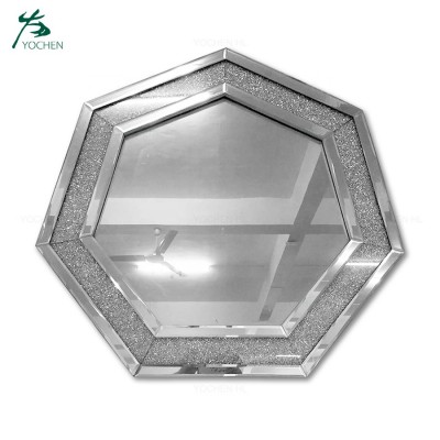 Crushed Diamonds Mirror Luxury Mirror Decorative Fancy Diamond Wall Mirror