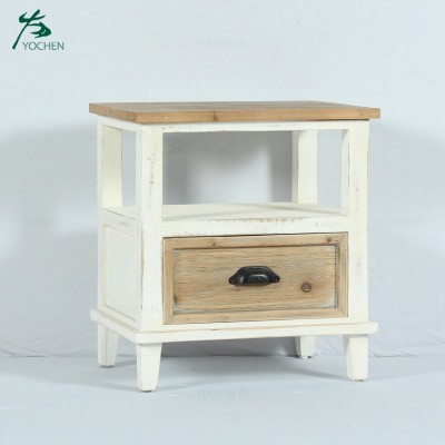 bedroom furniture natural wooden side table mini nightstand