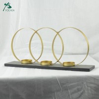 Wedding decorative gold geometric metal candle holder