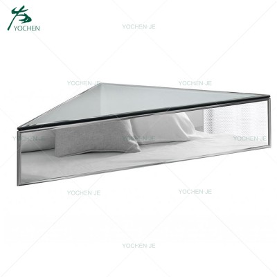 Venetian Mirrored Glass Floating Wall Mirror Shelf With Drawer