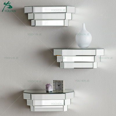 wall shelves decorative living room mirrored wall shelf