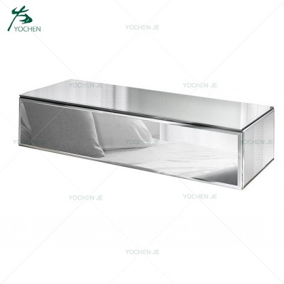 mirrored glass floating shelf wall mounted storage display shelf