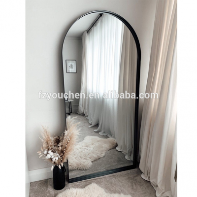 Living Room Furniture Metal Black Full Length Mirror